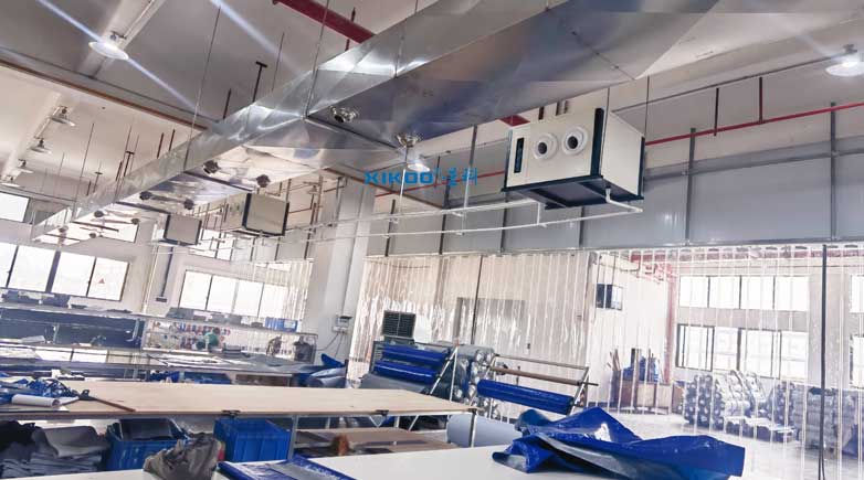 大型車間降溫系統(tǒng)優(yōu)選，蒸發(fā)冷省電空調(diào)-臥式射流空調(diào)